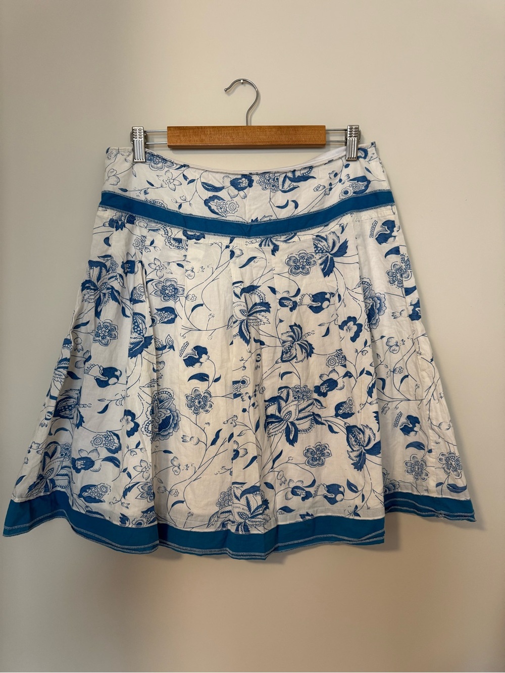 VINTAGE Y2K Skirt Blue Floral L - Picture 7 of 12